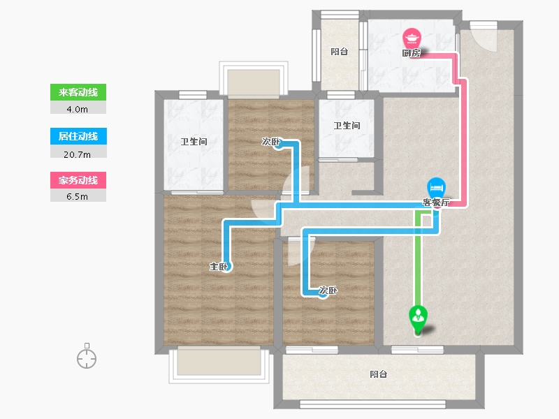 云南省-昆明市-富康城紫悦府-87.21-户型库-动静线