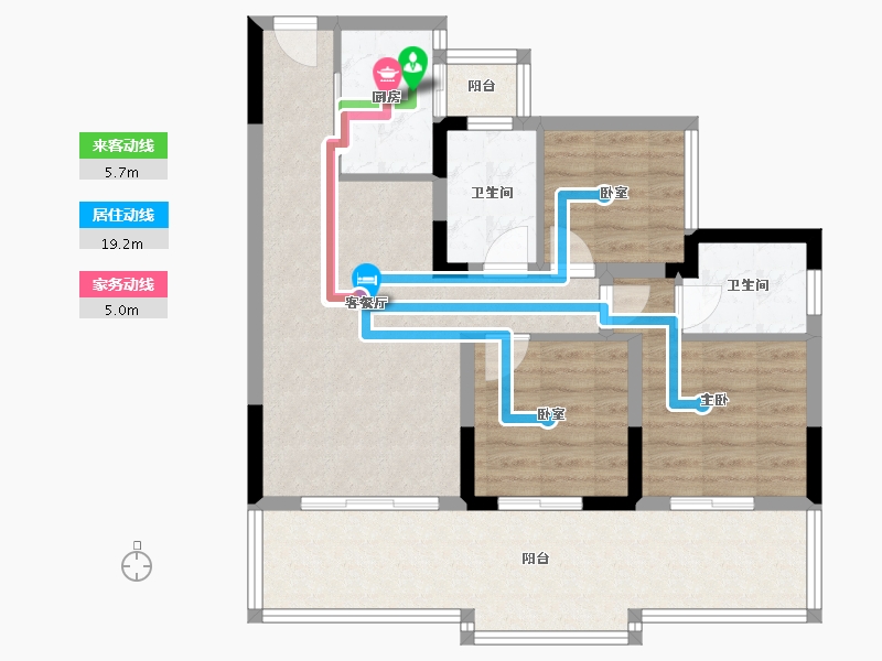 四川省-宜宾市-远达·时代公园城-82.31-户型库-动静线