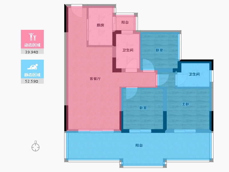 四川省-宜宾市-远达·时代公园城-82.31-户型库-动静分区