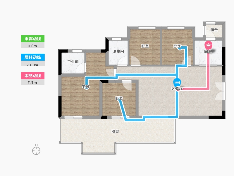 四川省-宜宾市-远达·时代公园城-103.68-户型库-动静线