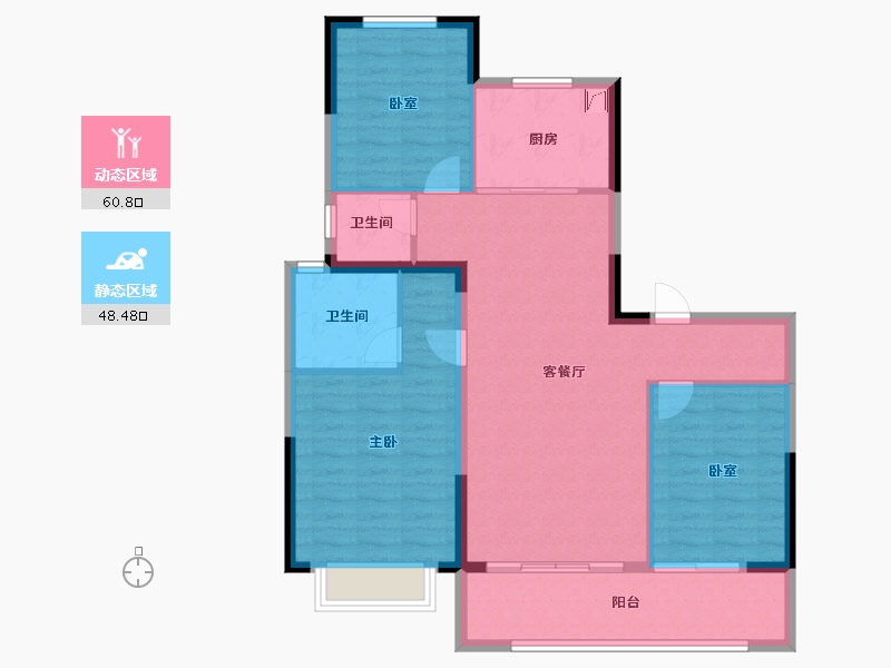 浙江省-宁波市-国贸雍上-99.01-户型库-动静分区