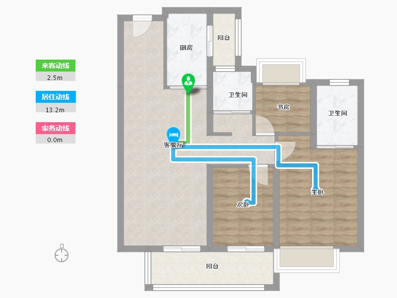 云南省-昆明市-富康城紫悦府-77.12-户型库-动静线