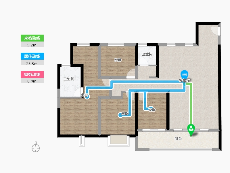 江苏省-南京市-中铁龙湖·宸阅府-116.81-户型库-动静线