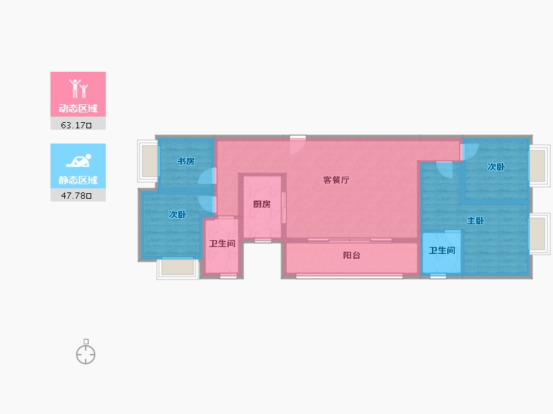 云南省-昆明市-书香云海-98.38-户型库-动静分区