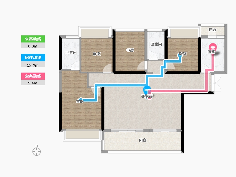 广东省-佛山市-电建地产·洺悦华府-115.22-户型库-动静线