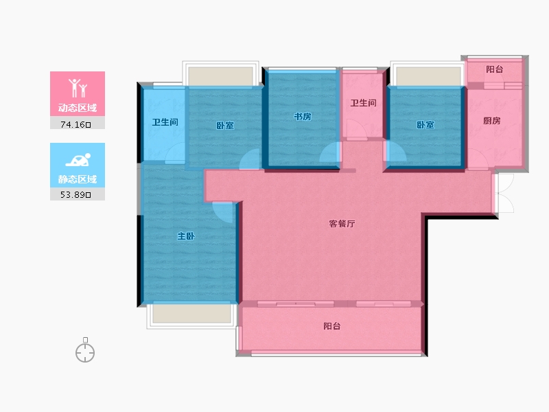 广东省-佛山市-电建地产·洺悦华府-115.22-户型库-动静分区