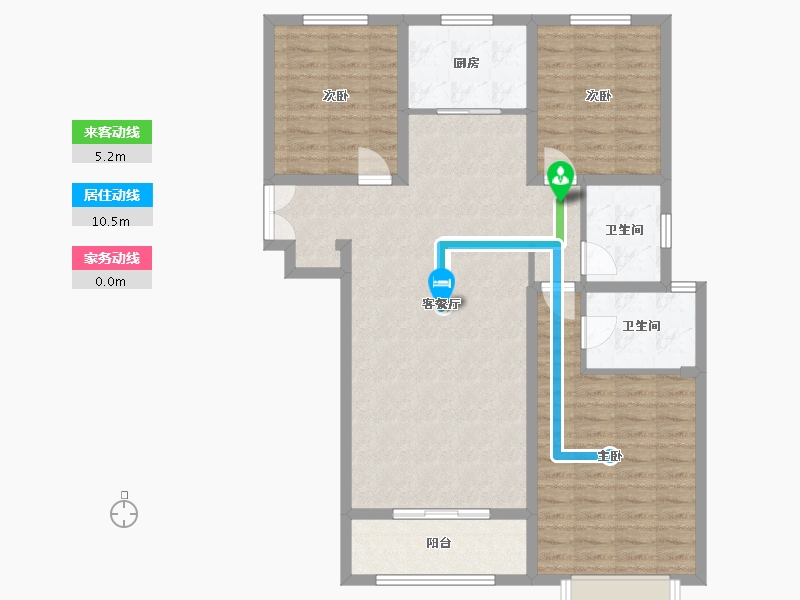 山东省-菏泽市-中达·御园-105.00-户型库-动静线