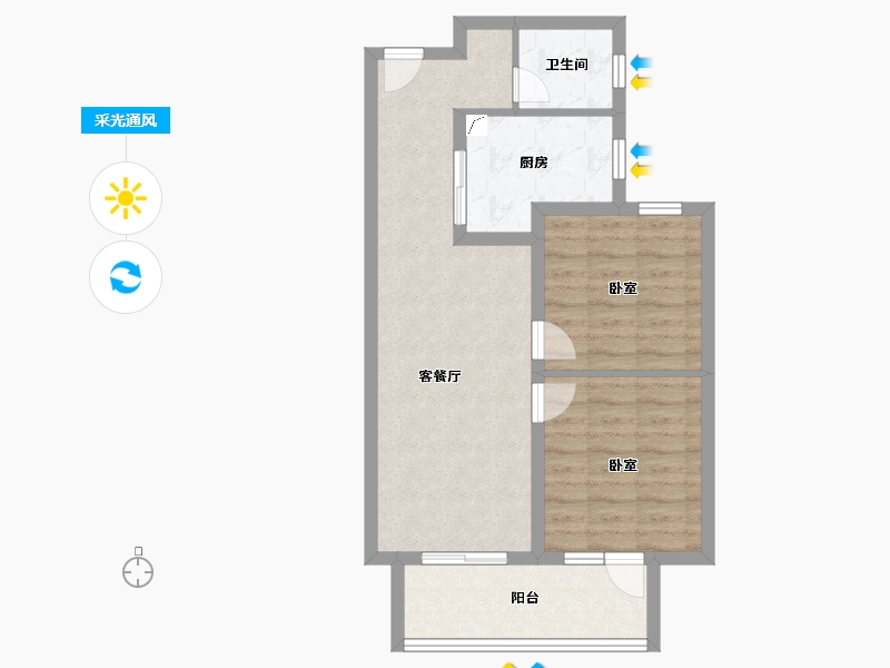 上海-上海市-中铁·虹桥逸都古北悦公馆-64.01-户型库-采光通风