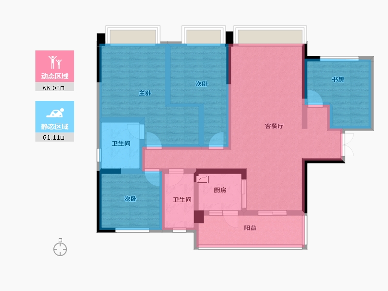 四川省-成都市-天府天玺-111.81-户型库-动静分区