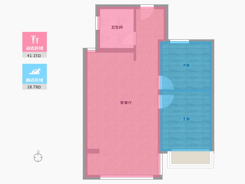 云南省-昆明市-俊发星辰俊园-53.71-户型库-动静分区