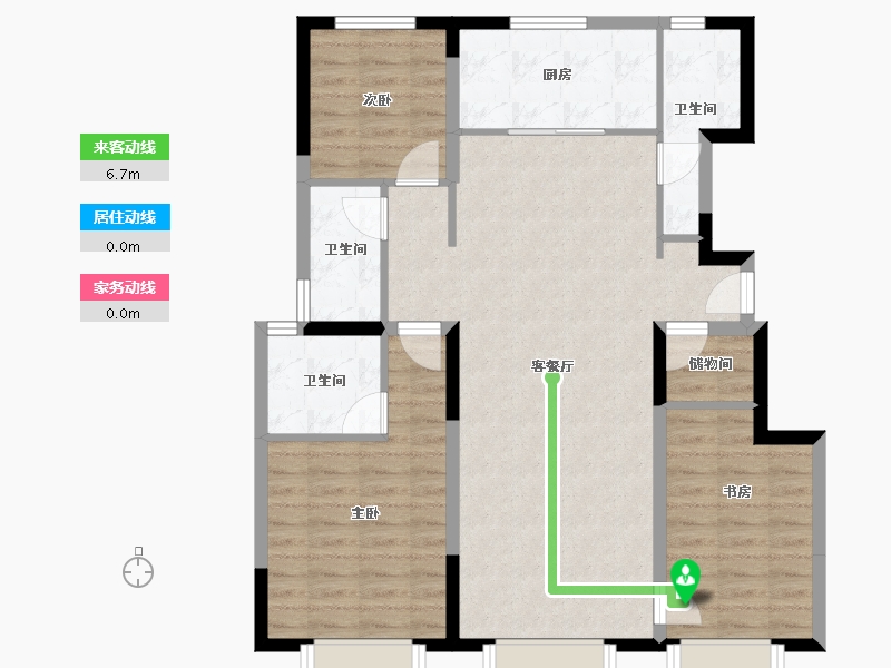 天津-天津市-万科西华府-95.30-户型库-动静线