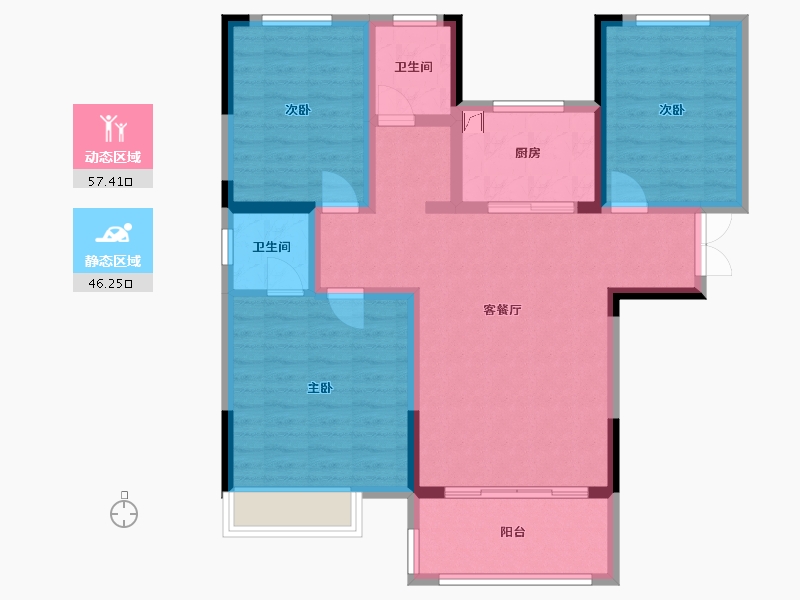 河南省-焦作市-公园壹号院-92.00-户型库-动静分区