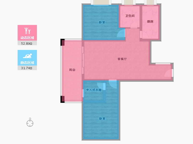 上海-上海市-保利叶上海-74.44-户型库-动静分区