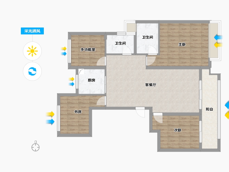 江苏省-苏州市-棠悦名筑-115.00-户型库-采光通风