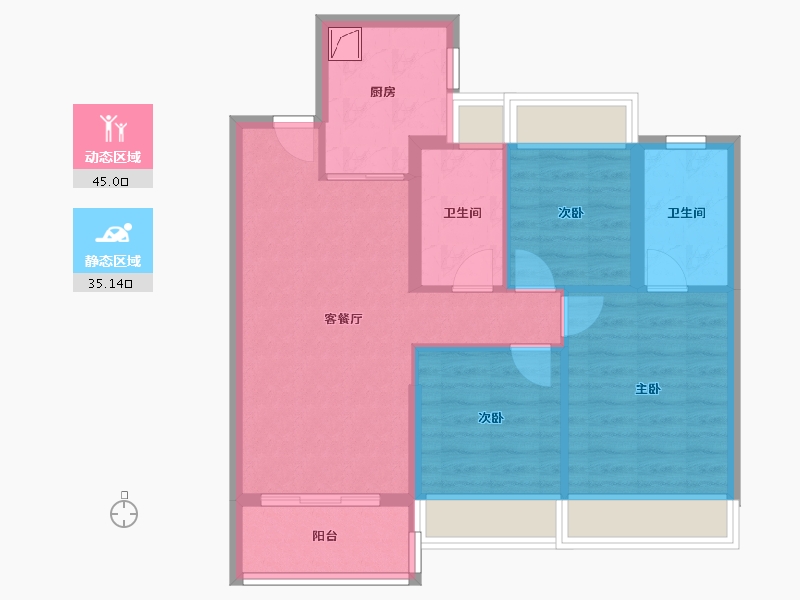 湖北省-武汉市-金茂华发国际社区-97.00-户型库-动静分区