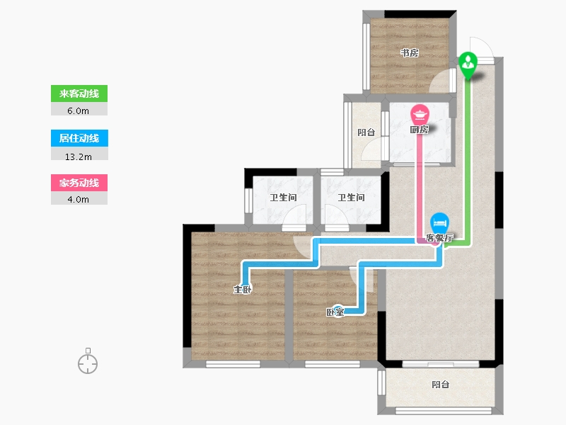 四川省-宜宾市-新城首席-75.43-户型库-动静线