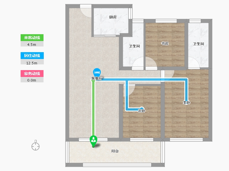 甘肃省-兰州市-创佳城年华-81.32-户型库-动静线