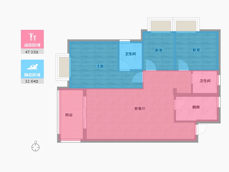 云南省-昆明市-建投学府-72.00-户型库-动静分区