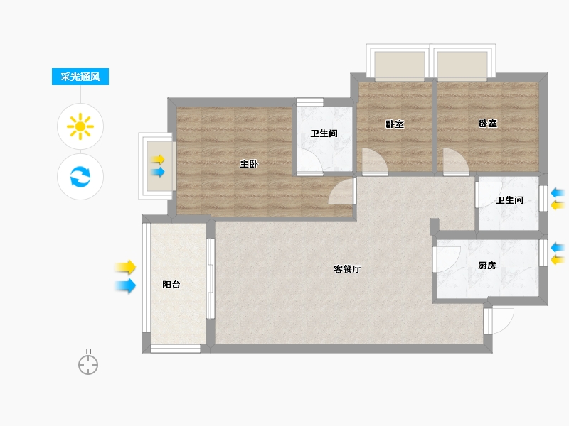 云南省-昆明市-建投学府-72.00-户型库-采光通风