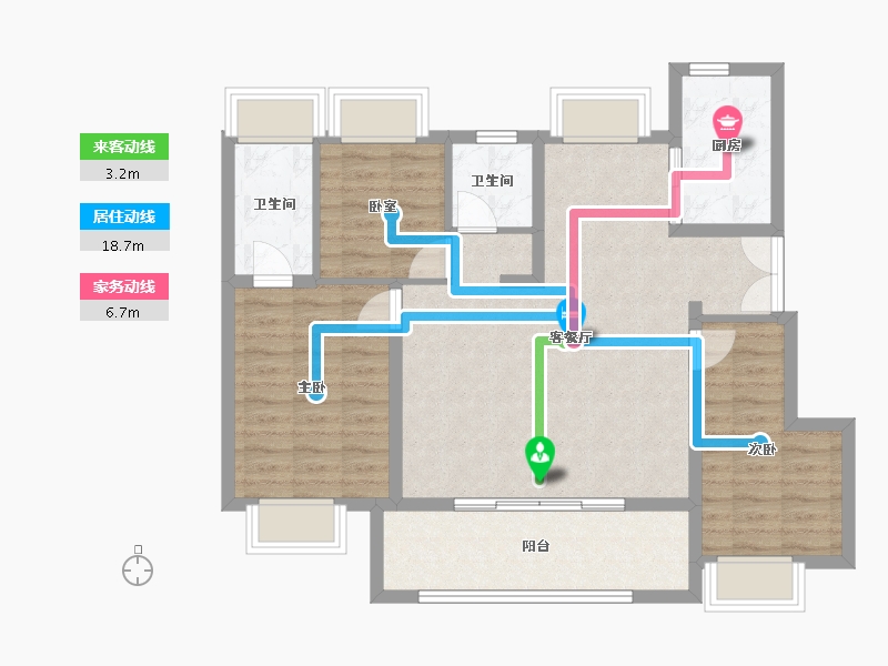 江苏省-南通市-首开·安澜如院-88.29-户型库-动静线