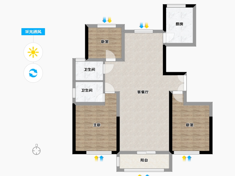 甘肃省-白银市-会州府-98.63-户型库-采光通风