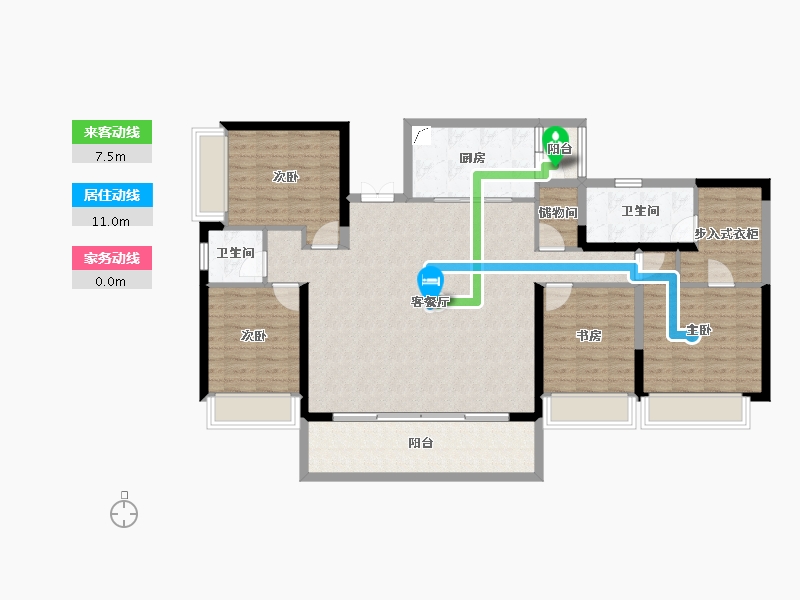 四川省-成都市-天府公园未来城-124.43-户型库-动静线