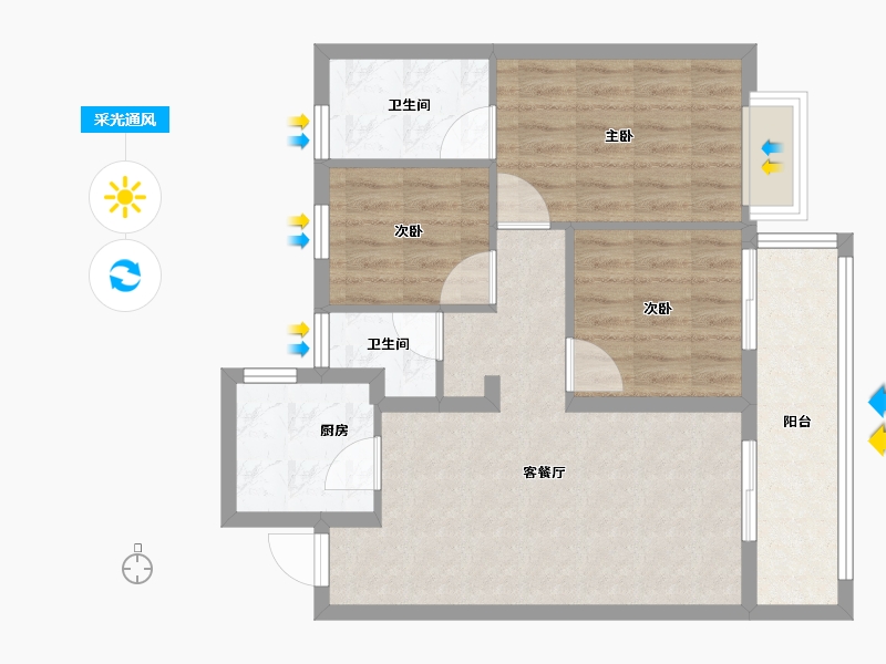 云南省-昆明市-建投学府-72.10-户型库-采光通风