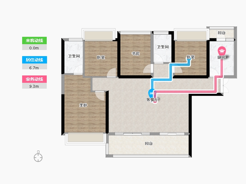 广东省-佛山市-电建地产·洺悦华府-111.18-户型库-动静线