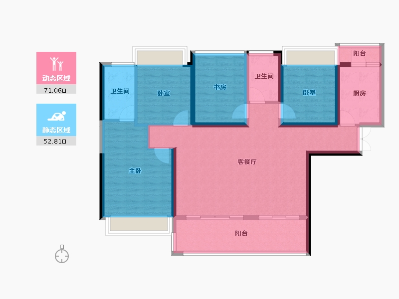 广东省-佛山市-电建地产·洺悦华府-111.18-户型库-动静分区