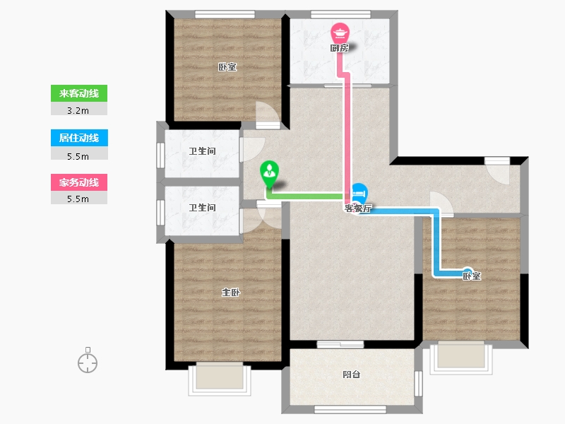 河南省-鹤壁市-科好假日里小区-100.00-户型库-动静线