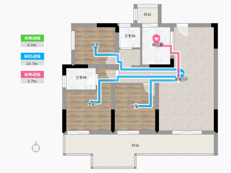 四川省-宜宾市-远达·时代公园城-83.82-户型库-动静线