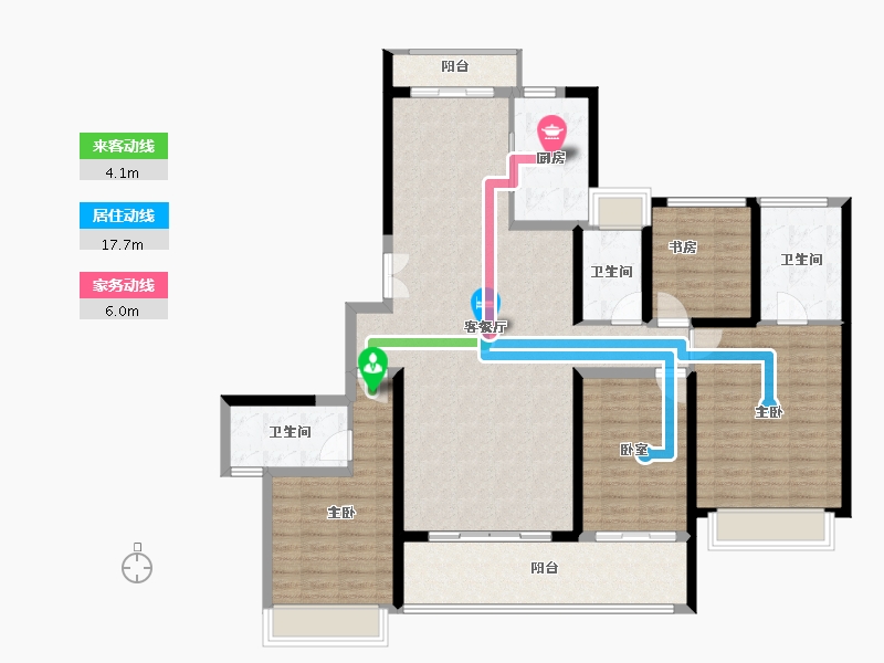 广东省-佛山市-电建地产·洺悦华府-135.98-户型库-动静线