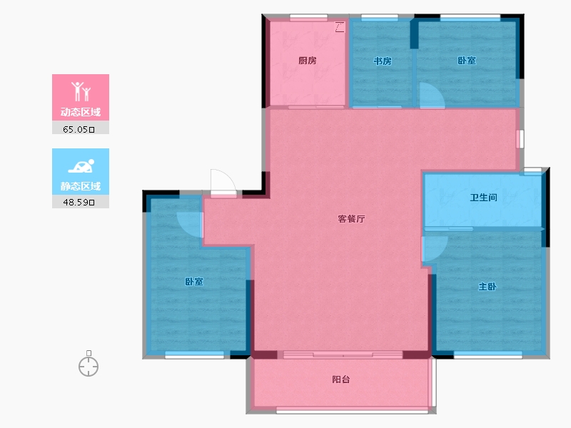 浙江省-宁波市-保利臻誉-103.52-户型库-动静分区