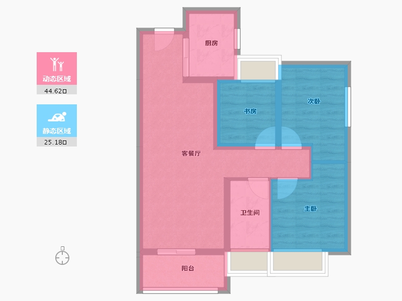 云南省-昆明市-书香云海-61.31-户型库-动静分区