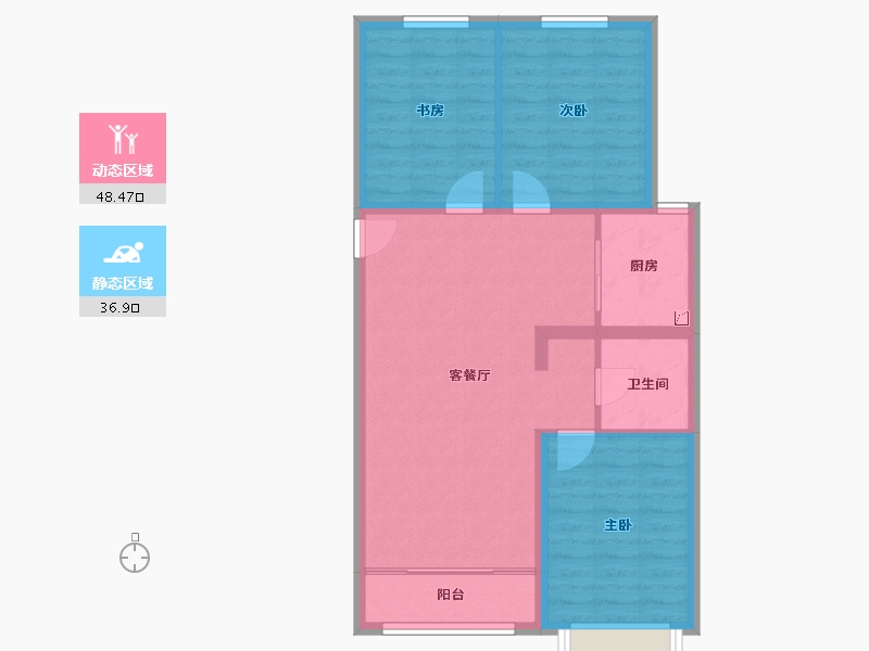 山西省-大同市-学林壹号-76.95-户型库-动静分区