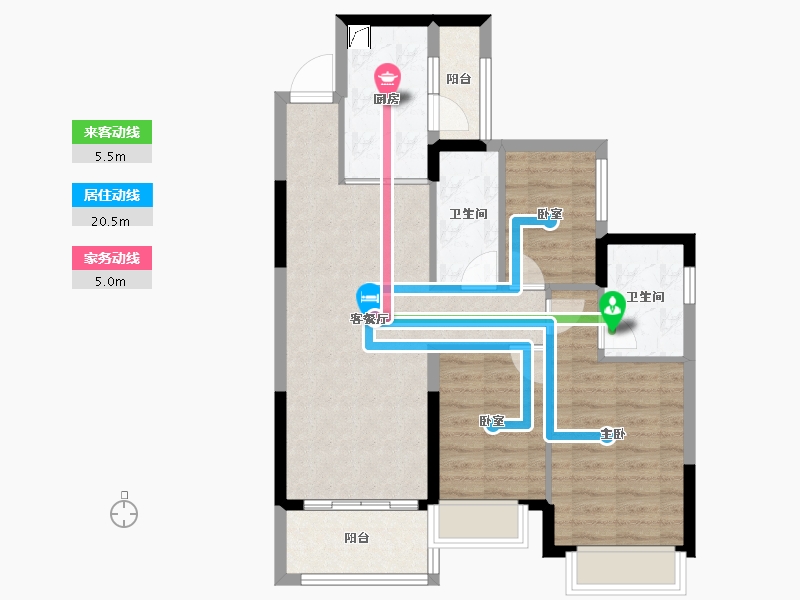 广东省-广州市-广州恒大悦府-77.32-户型库-动静线