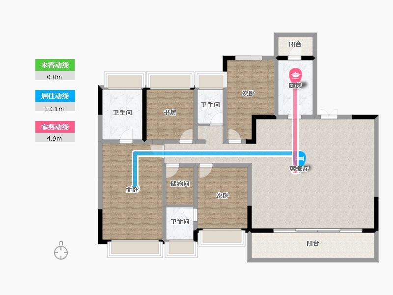 四川省-成都市-天府公园未来城-153.08-户型库-动静线