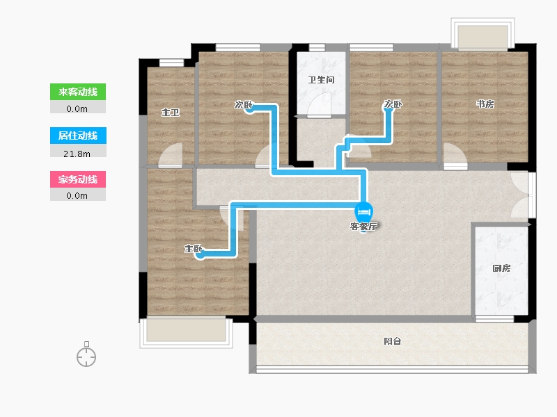 四川省-成都市-招商未来公园幸福桥TOD-114.76-户型库-动静线