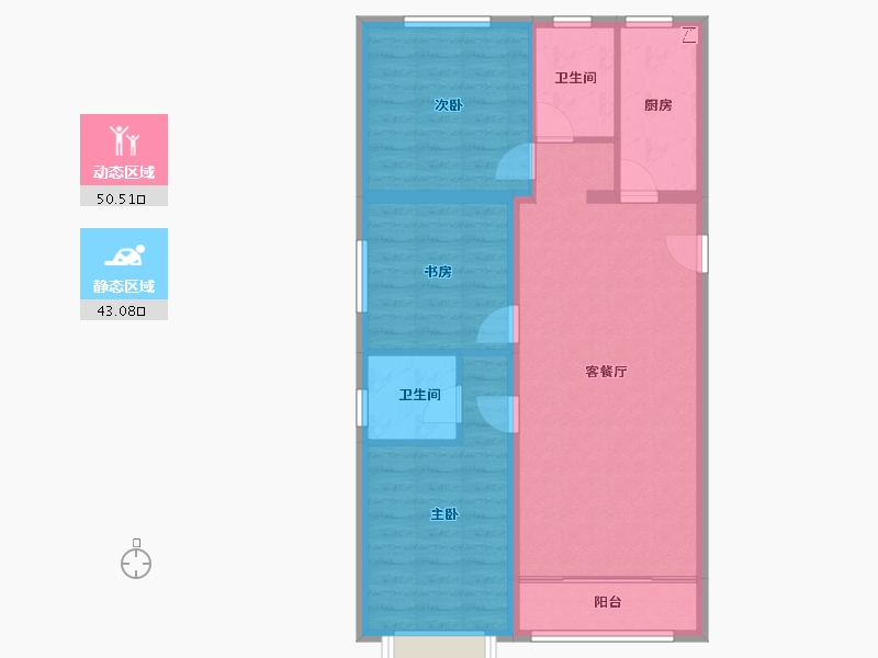 山西省-大同市-学林壹号-84.32-户型库-动静分区