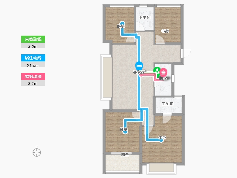 浙江省-宁波市-保利·和颂望悦-88.00-户型库-动静线