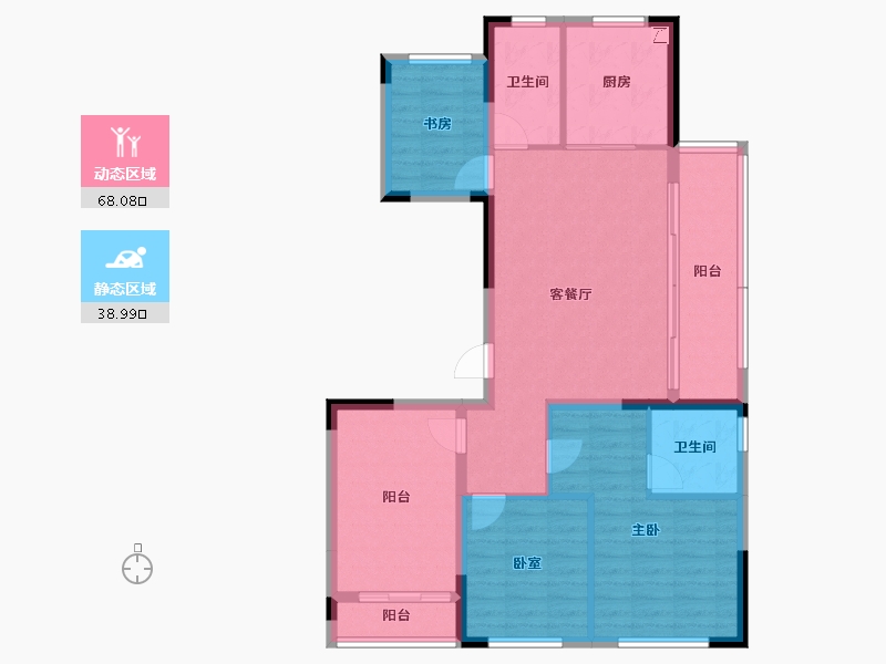 浙江省-宁波市-保利臻誉-96.17-户型库-动静分区