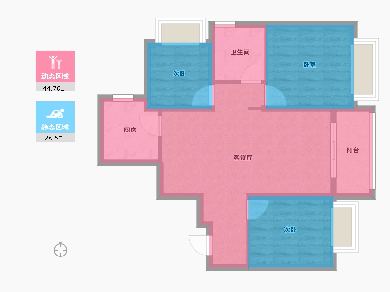 云南省-昆明市-书香云海-63.04-户型库-动静分区