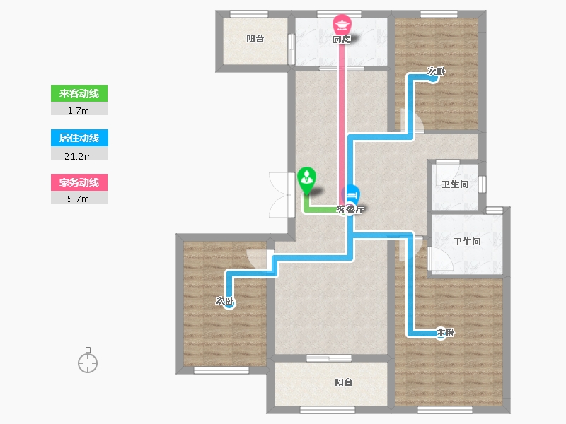 山西省-临汾市-皓峻·天悦府-98.28-户型库-动静线