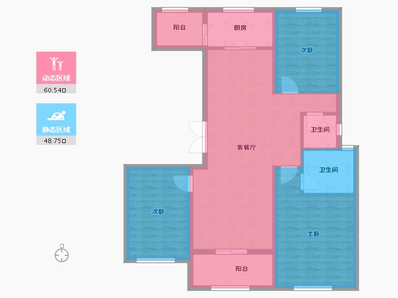 山西省-临汾市-皓峻·天悦府-98.28-户型库-动静分区