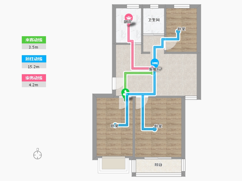 江苏省-南京市-仙居雅苑-50.92-户型库-动静线