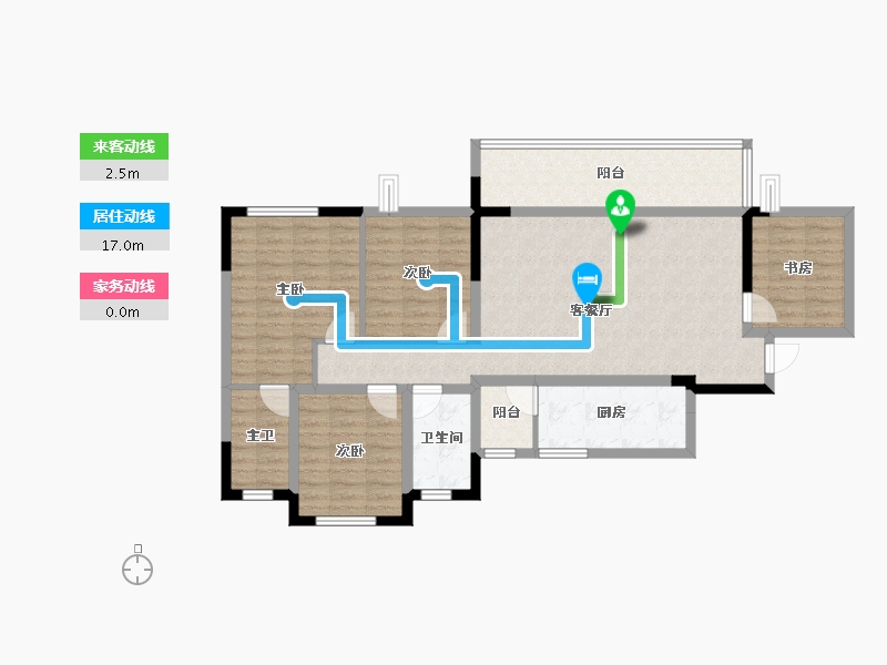 四川省-成都市-招商未来公园幸福桥TOD-103.53-户型库-动静线