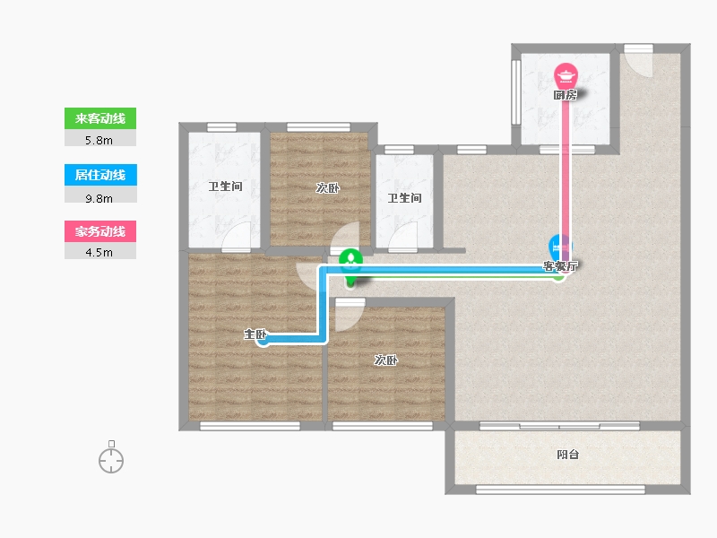 江苏省-南京市-华润置地中心·云上润府-115.05-户型库-动静线