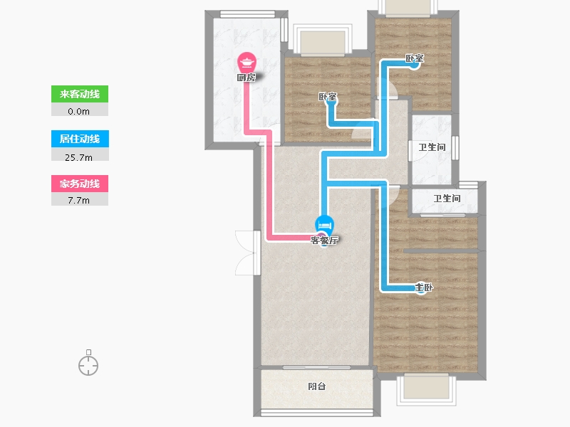 广东省-珠海市-三好名苑-85.32-户型库-动静线