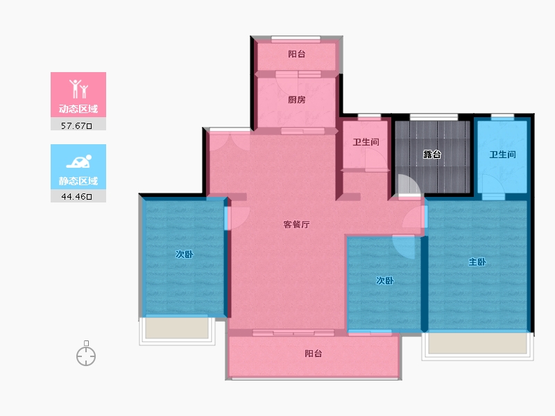 山西省-运城市-吾悦华府-142.00-户型库-动静分区