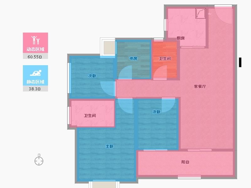 广东省-广州市-华发越秀·和樾府-87.58-户型库-动静分区